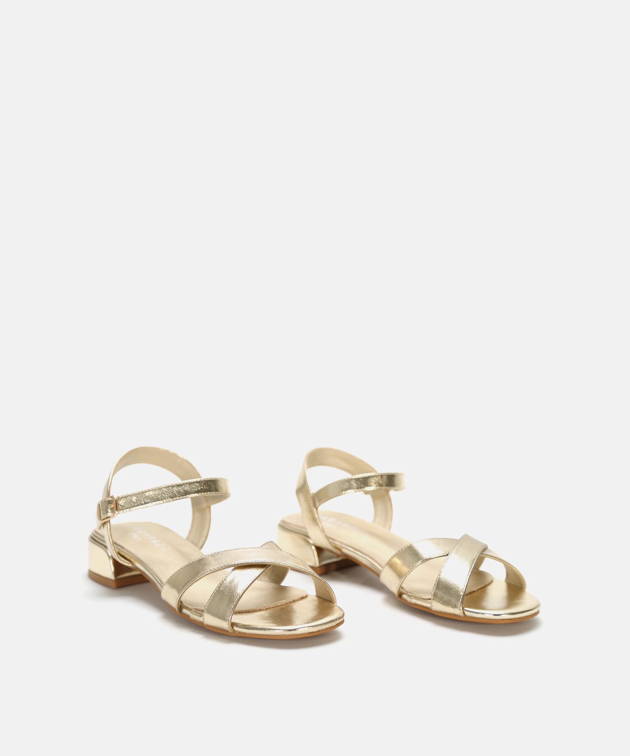 Sandalia tac&oacute;n tiras cruzadas image number null